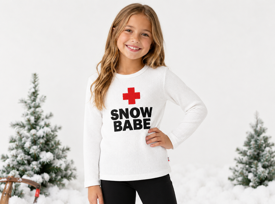 T2love LS Crew Snow Babe