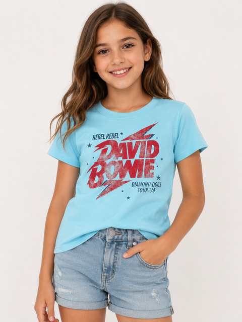 Chaser Band David Bowie Tshirt Blue