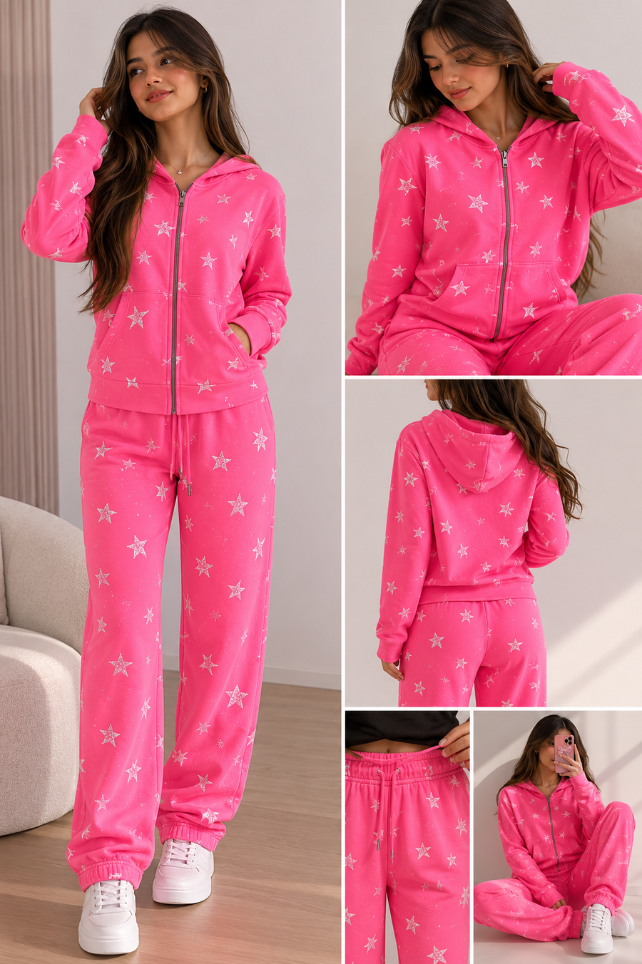 FBZ Zip Set Pink Star