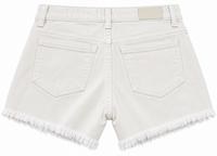 lucy high rise shorts: cut off white frayed (ultimate)