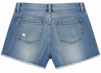 lucy toddler shorts: cut off frost distressed