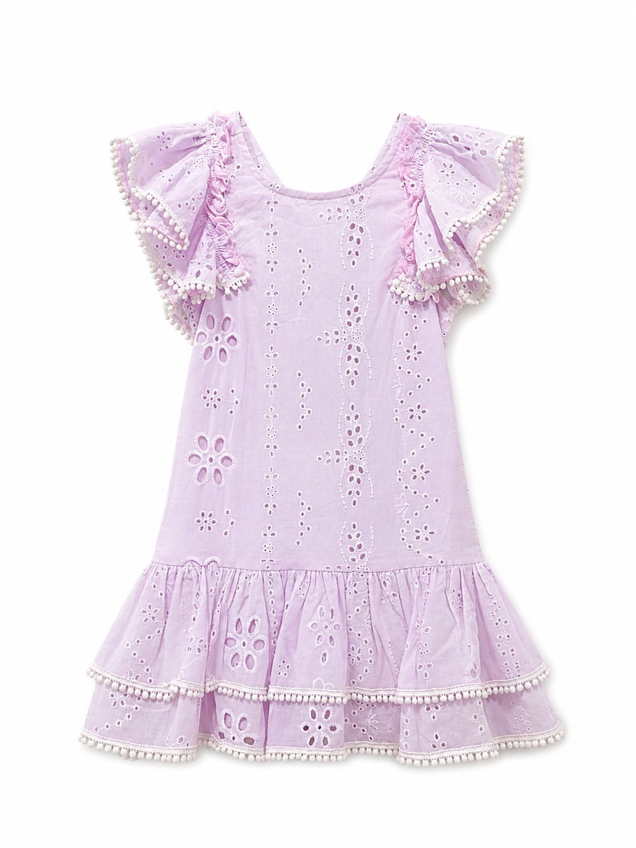 HB Eyelet Dress Lavender