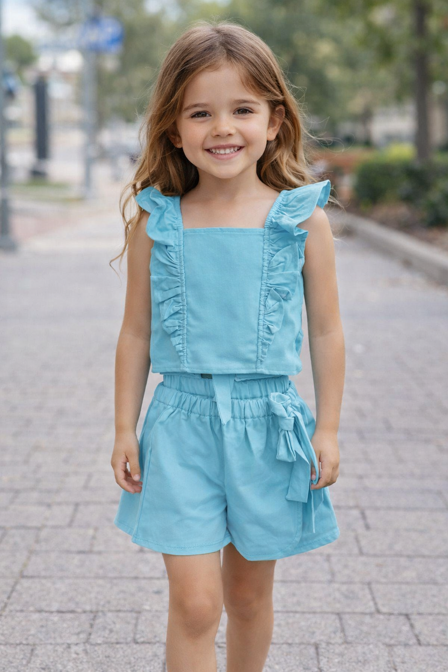 Lil Olin Denim skort set Denim