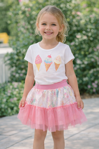 Baby Sara Skirt ice cream print