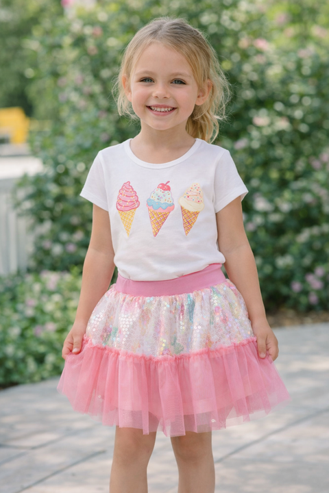 Baby Sara Skirt ice cream print