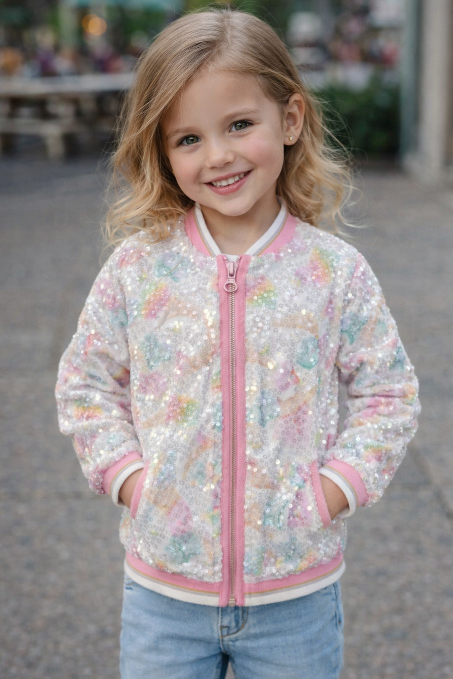 Baby Sara Bomber jacket ice cream print