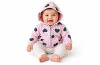 Cozii Hooded Zip Hearts