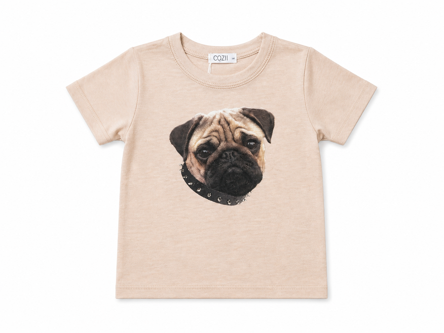 Cozii Tshirt Pug Beige