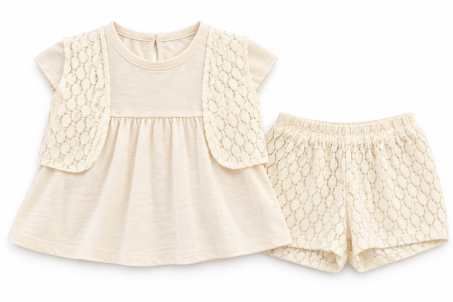 Mayoral 1239 Crochet short set all