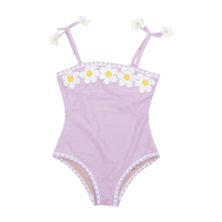 Crochet Pompom 1pc - Daisy & Lavender