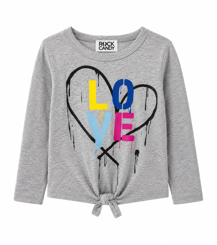 Rock Candy Drip Heart Grey