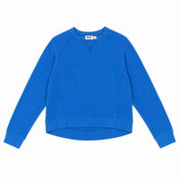 T2love L/S Raw Edge Royal Blue