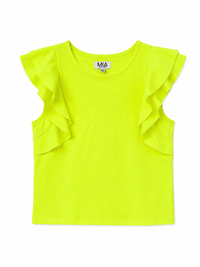 Mia Flutter Top Lime