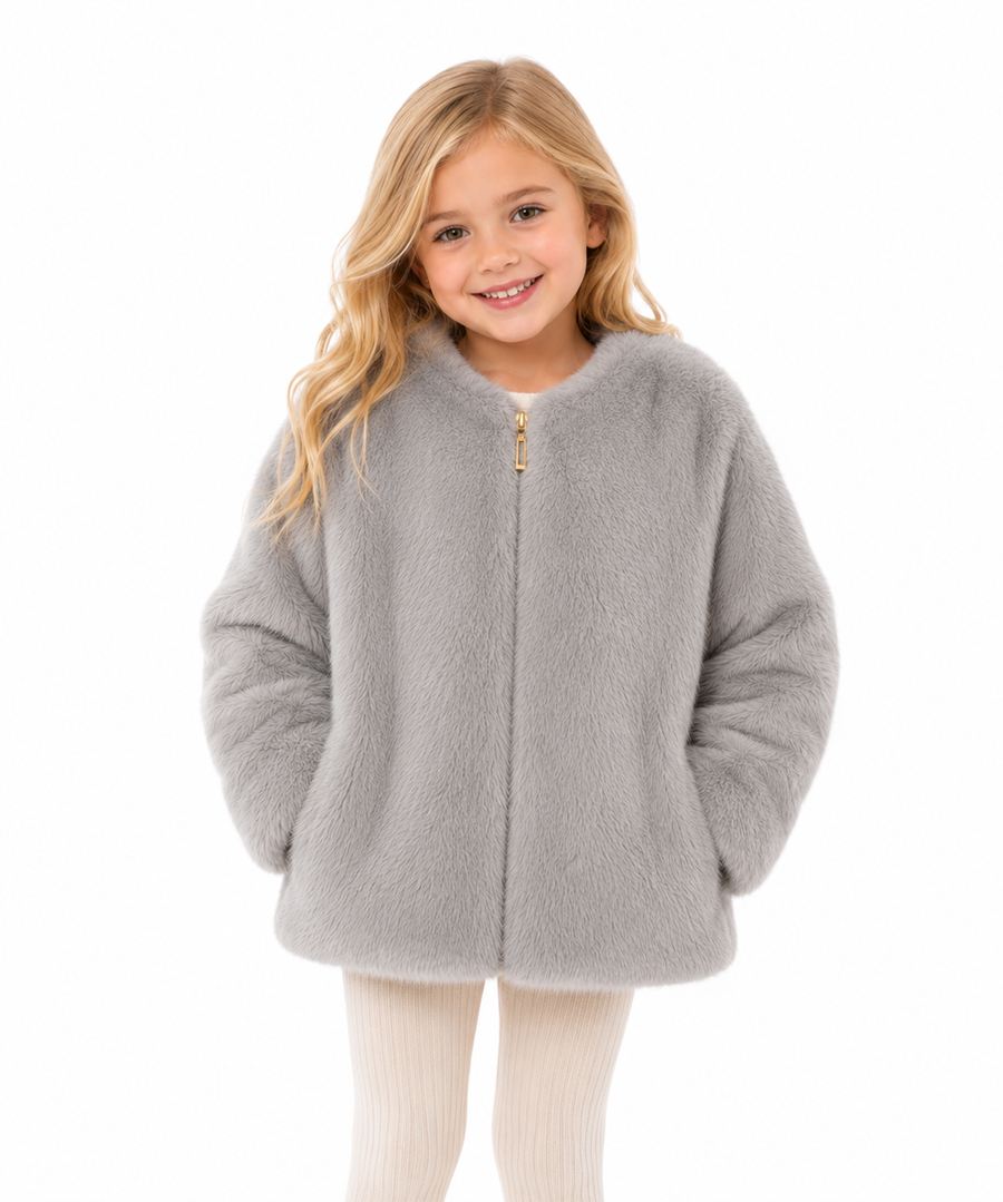 Monkey Faux Fur Grey