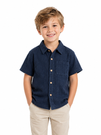 Pink Chicken Shirt Navy