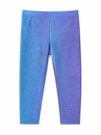 GIRLS HI-SHINE LEGGINGS IN PINK BOWS UNICORN GLITTER