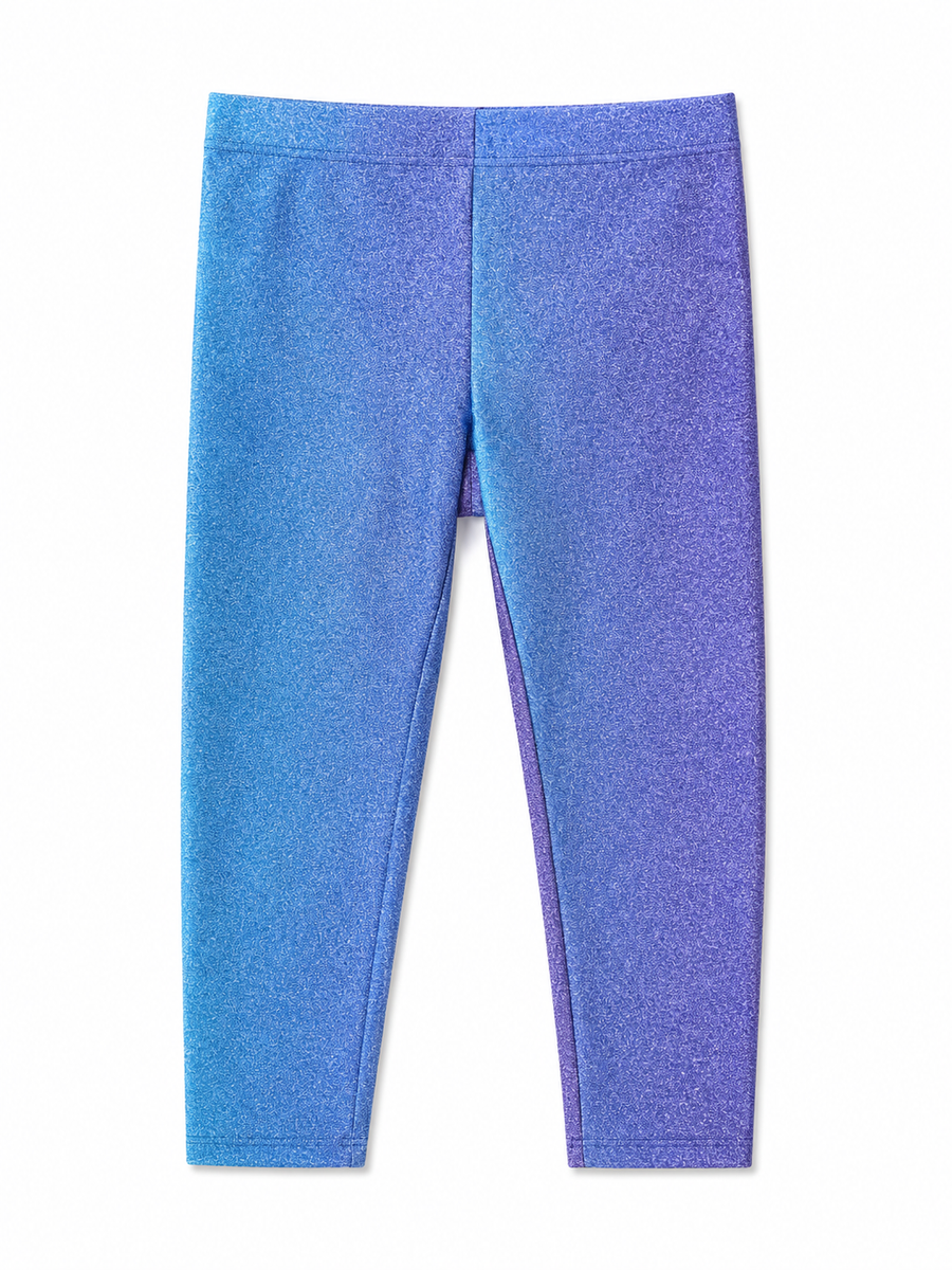 GIRLS HI-SHINE LEGGINGS IN PINK BOWS UNICORN GLITTER