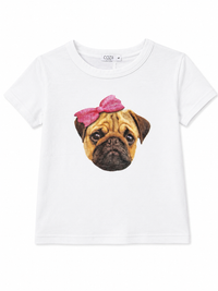 Cozii TShirt Pug with Bow