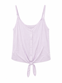BD Button Tank Tie Front Rose Petal