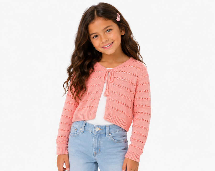Flower Cardigan Peach