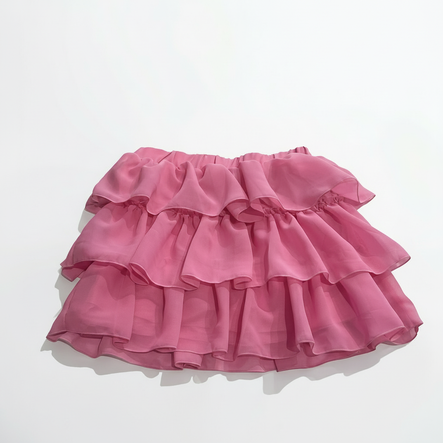 Flowers Skirt Pink
