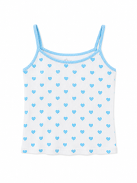 Flowers Tank Blue Heart