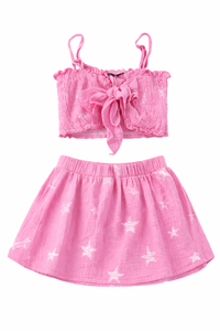 Flowers Top/Short Pink
