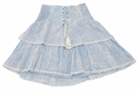 HB Ruffle Skirt Blue Tie Dye