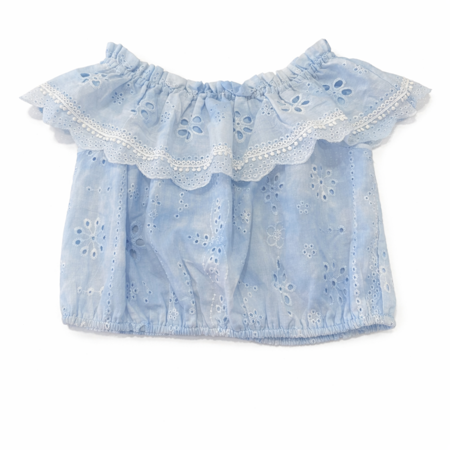 HB Tie Peasant Top Blue