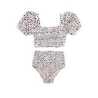 High Waist Bikini - Dalmatian/Leopard/Honey Brown