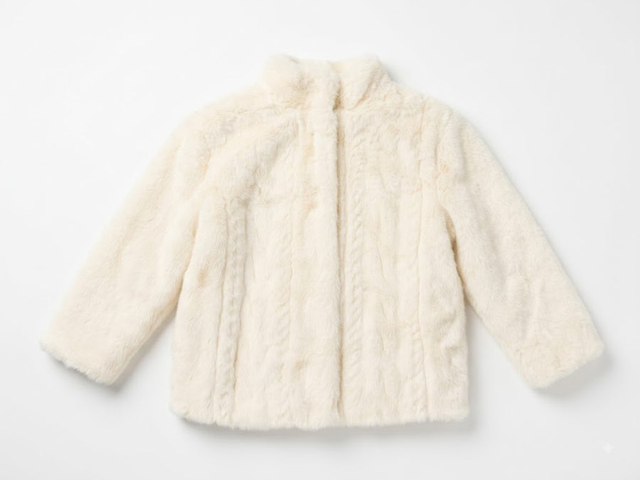 Mayoral 4415 Faux Fur Coat Soja