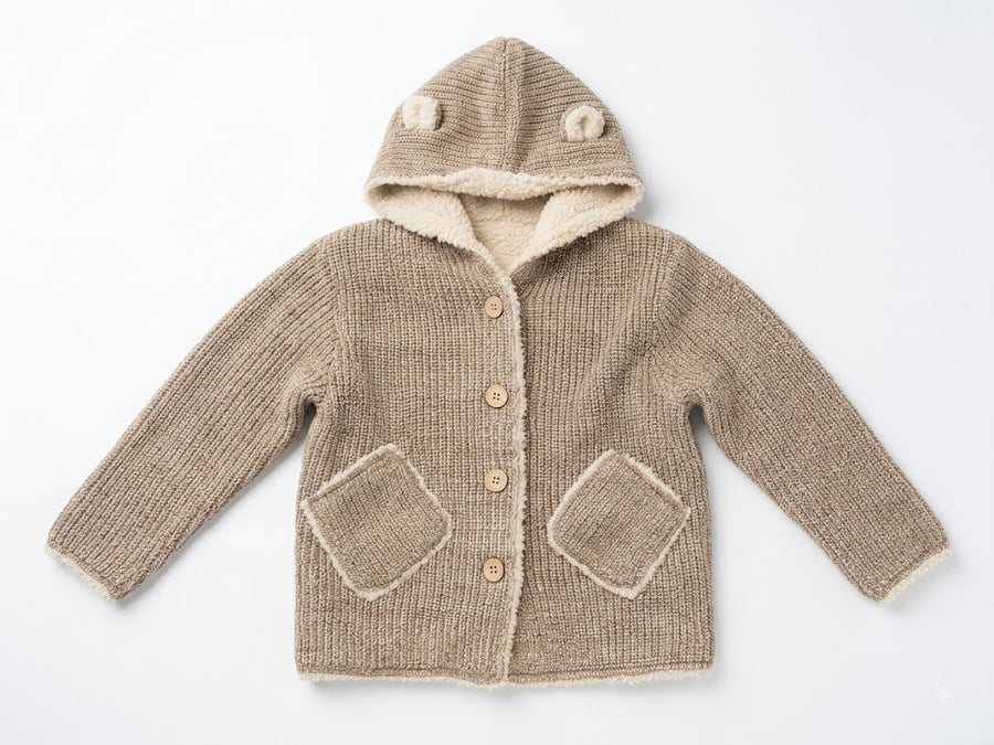 Mayoral Moda Infantil Knit Bear Ear Sweater Cocoa Mez