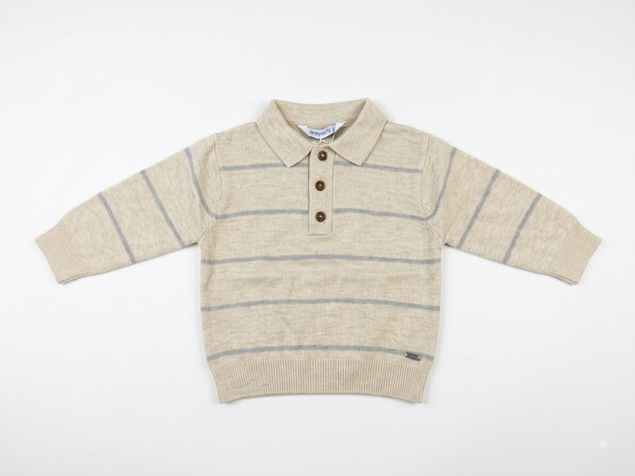 Mayoral Moda Infantil Polo Sweater Pedra