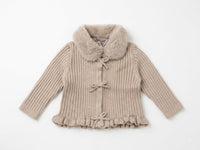 Mayoral 2386 Fur Collar Cardigan Semilla