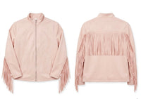 Monkeys Pink Fringe Suede Jacket