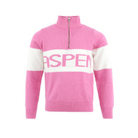 Aspen 3/4 Zip Sweater - Hot Pink