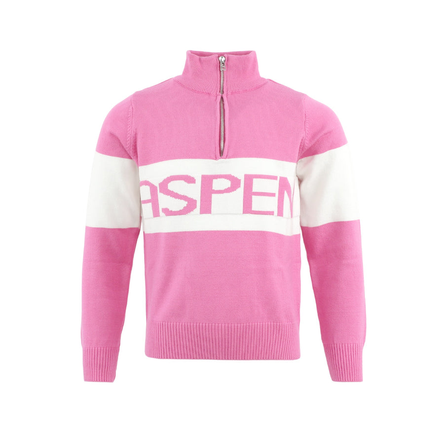 Aspen 3/4 Zip Sweater - Hot Pink