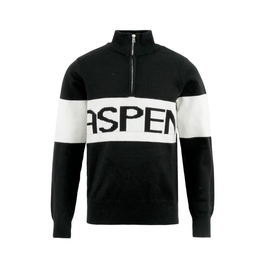 Aspen 3/4 Zip Sweater -Black