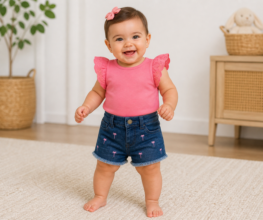 Joes Jeans Baby Denim - Pink Palm