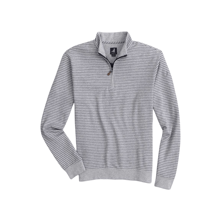Johnnie O Skiles 1/4 Zip Sweatshirt- Light Gray