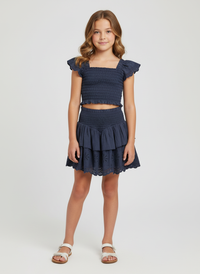 Katie J Navy Top/Skirt Set Navy
