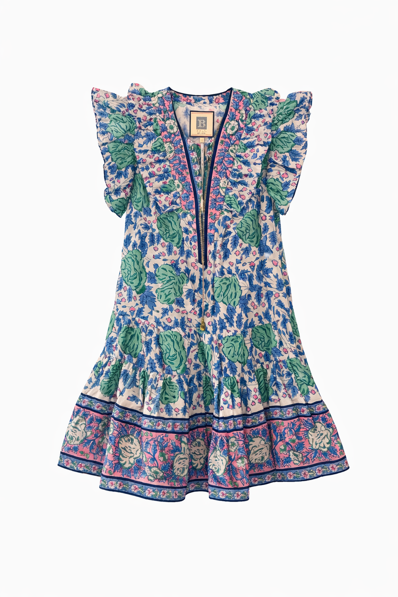 LB Kerry Dress Green navy – Monkey Aspen's