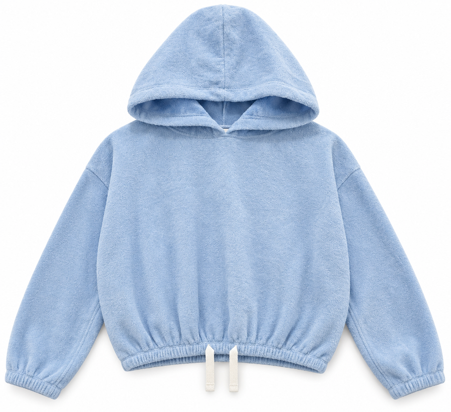 terry hoodie - blue