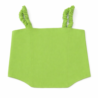 Little Olin Denim Crop Neon Green