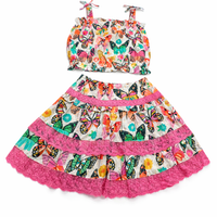 Lucky Jade Top/Skirt Set Butterflies