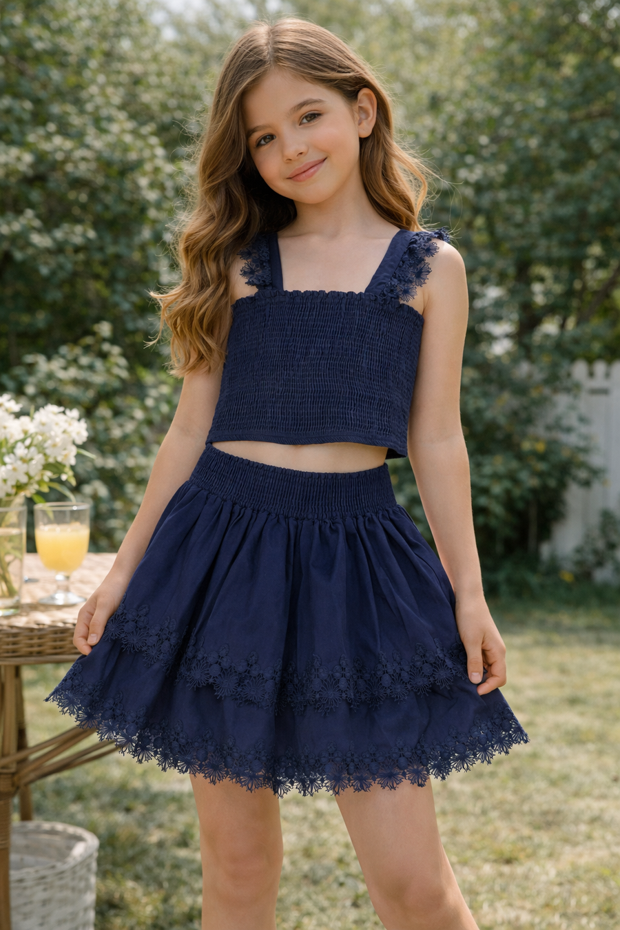 Mariel Skirt Set Navy