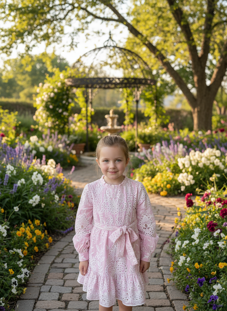 Marlo Marissa Embroidered  Pink