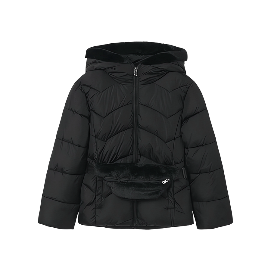 Mayoral Coat with Pouch 7489 - Black