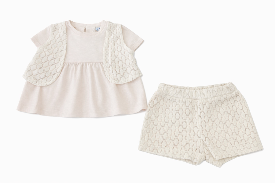Mayoral Crochet Short Set