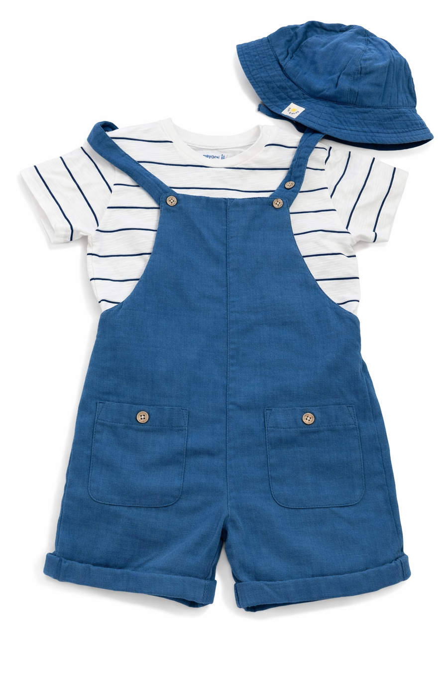 Mayoral 3-Piece Shortall Set – Blue